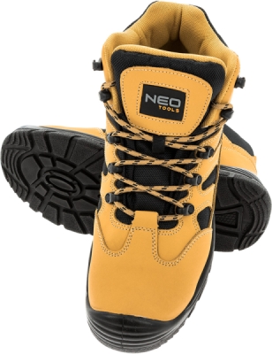 NEO TOOLS 82-127 Nubuková členková obuv S3L SR FO, bez kovu, veľ. 46