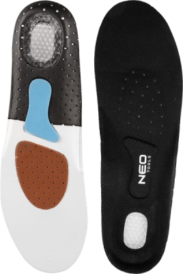 NEO TOOLS 82-333 Športové gélové vložky do obuvi, 41–47