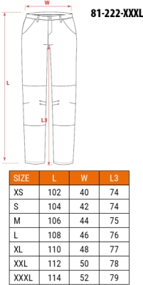 NEO TOOLS 81-222-XXXL Pracovné nohavice CAMO Olive, veľ. XXXL