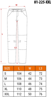 NEO TOOLS 81-225-XXL Pracovné nohavice HD+, veľ. XXL
