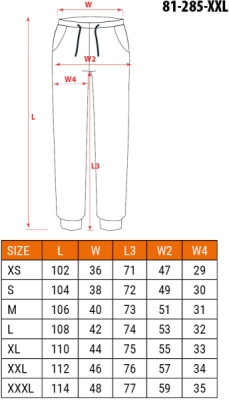 NEO TOOLS 81-285-XXL Pracovné nohavice OUTDOOR jogger, béžové, veľ. XXL