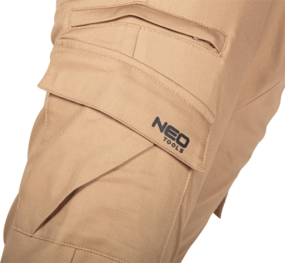 NEO TOOLS 81-285-XL Pracovné nohavice OUTDOOR jogger, béžové, veľ. XL
