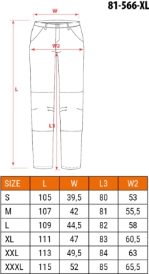 NEO TOOLS 81-566-XL Pracovné softshellové nohavice, veľ. XL