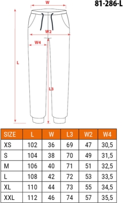 NEO TOOLS 81-286-L Pracovné nohavice OUTDOOR jogger, zelené, veľ. L