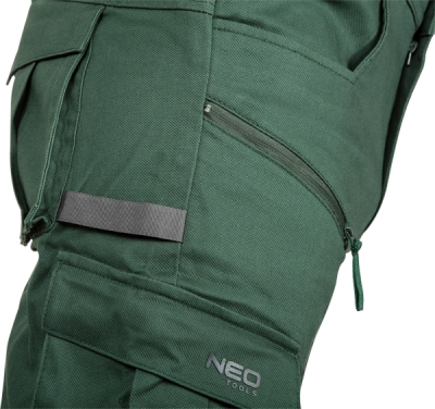 NEO TOOLS 81-286-L Pracovné nohavice OUTDOOR jogger, zelené, veľ. L
