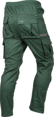 NEO TOOLS 81-286-L Pracovné nohavice OUTDOOR jogger, zelené, veľ. L