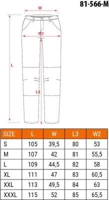 NEO TOOLS 81-566-M Pracovné softshellové nohavice, veľ. M