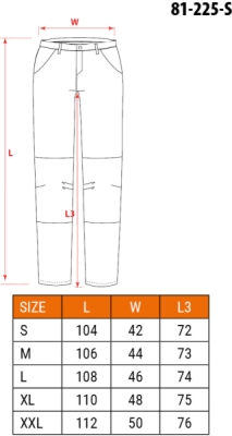 NEO TOOLS 81-225-S Pracovné nohavice HD+, veľ. S