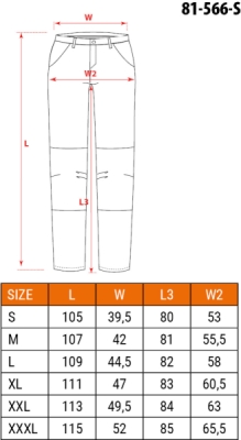 NEO TOOLS 81-566-S Pracovné softshellové nohavice, veľ. S