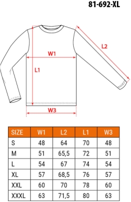 NEO TOOLS 81-692-XL Tričko s dlhým rukávom, tmavomodré, veľ. XL