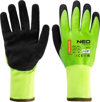 NEO TOOLS 97-614-9 Zateplené rukavice s dvojitým latexom 3241X, veľ. 9
