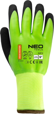 NEO TOOLS 97-614-9 Zateplené rukavice s dvojitým latexom 3241X, veľ. 9
