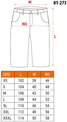 NEO TOOLS 81-273-M Pracovné šortky DENIM, čierne, veľ. M