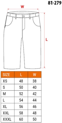 NEO TOOLS 81-279-M Pracovné šortky DENIM, veľ. M