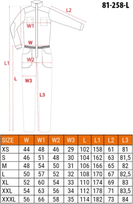 NEO TOOLS 81-258-L Pracovná kombinéza HD Slim, veľ. L
