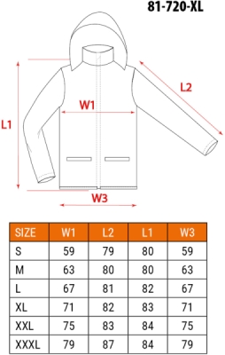 NEO TOOLS 81-720-XL Výstražná nepremokavá bunda, žltá, veľ. XL