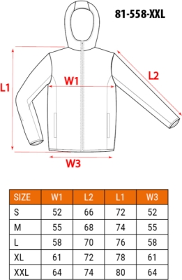 NEO TOOLS 81-558-XXL Softshellová bunda HD+, veľ. XXL