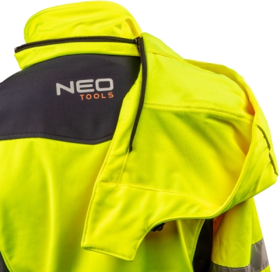 NEO TOOLS 81-700-XXL Výstražná softshellová bunda, žltá, veľ. XXL