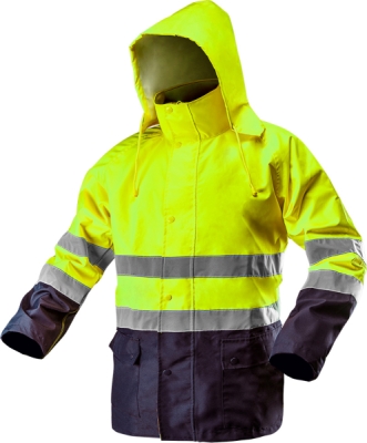 NEO TOOLS 81-720-XXL Výstražná nepremokavá bunda, žltá, veľ. XXL
