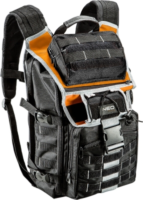 NEO TOOLS 84-304 Montážny batoh 600D, 18 vnútorných a 4 vonkajšie vrecká