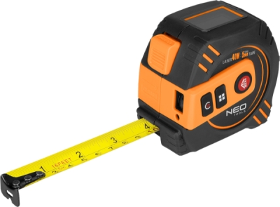NEO TOOLS 67-100 Laserový diaľkomer s integrovaným zvinovacím metrom