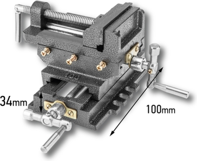 NEO TOOLS 35-035 Dvojosový krížový strojový zverák 100 mm