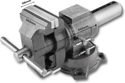 NEO TOOLS 35-030 Otočný zámočnícky zverák 100 mm, 360 stupňov