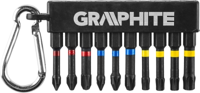 GRAPHITE 56H562 Súprava rázových bitov, 10 ks
