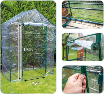 NEO TOOLS 15-902 Skleník 143 x 73 x 195 cm, fólia PVC, kovová konštrukcia