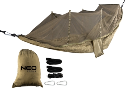 NEO TOOLS 63-123 Hojdacia sieť s moskytiérou 330 x 140 cm súprava