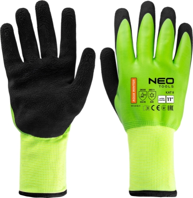 NEO TOOLS 97-614-11 Zateplené rukavice s dvojitým latexom 3241X, veľ. 11