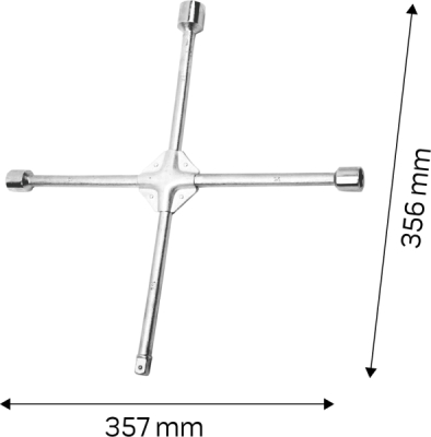 NEO TOOLS 11-100 Krížový kľúč na kolesá, zosilnený, 17 x 19 x 22 x 1/2" mm