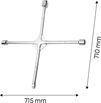 NEO TOOLS 11-102 Krížový kľúč na kolesá, 24 x 27 x 32 mm x 3/4"