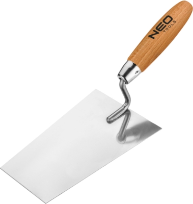NEO TOOLS 50-143 Štukatérska lyžica trapézová, 180 mm, drevená rukoväť