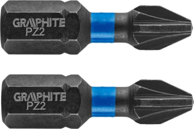 GRAPHITE 56H504 Rázové bity PZ2 x 25 mm, 2 ks
