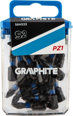 GRAPHITE 56H533 Rázové bity PZ1 x 25 mm, 20 ks