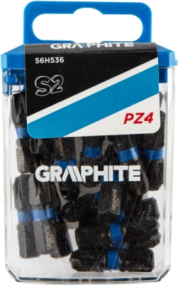 GRAPHITE 56H536 Rázové bity PZ4 x 25 mm, 20 ks