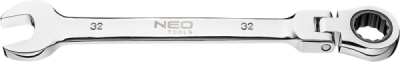 NEO TOOLS 09-060 Očkoplochý kľúč s kĺbom a račňou 32 mm