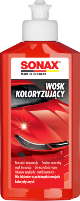 SONAX NanoPro farebný vosk červený 250 ml