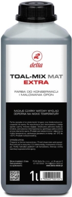 Čierny náter na pneumatiky TOAL MIX EXTRA MAT, 1 l