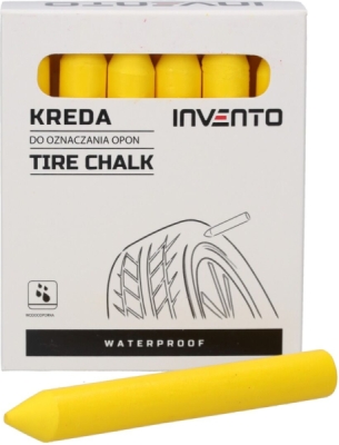 Značkovacia krieda na pneumatiky INVENTO, žltá, Ø 13 mm