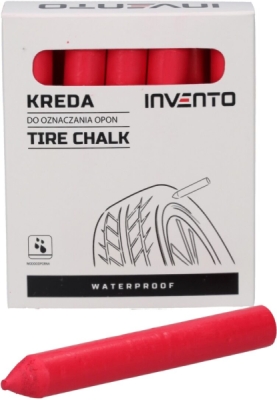Značkovacia krieda na pneumatiky INVENTO, červená, Ø 13 mm