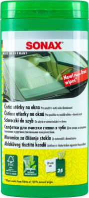 SONAX čistiace utierky na sklo 25 ks