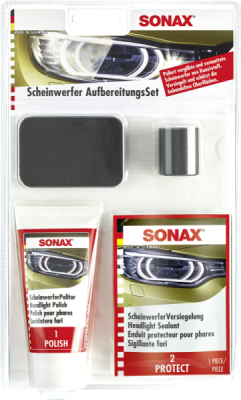 SONAX súprava na renováciu svetlometov 125 ml