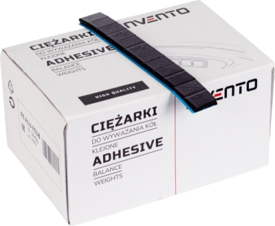 Nalepovacie závažia INVENTO 12 × 5 g, čierne, 100 pásikov