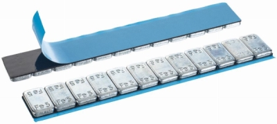 Nalepovacie závažia INVENTO ECO 12 × 5 g, strieborné, 100 pásikov