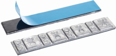 Samolepiace závažia TIP-TOPOL Pb 5/10 g, strieborné, pásik 60 g