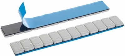 TIP-TOPOL - Nalepovacie oceľové závažia 12 × 5 g, sivé, 100 pásikov