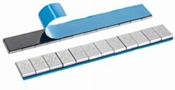TIP-TOPOL - Nalepovacie oceľové závažia 12 × 5 g, strieborné, 50 pásikov