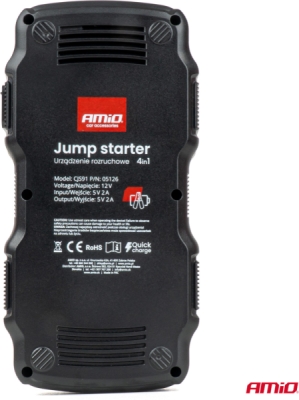 Štartovací zdroj 4v1, 12V 17Ah 900A 4in1 AMiO-05126